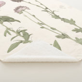 Geperste bloemen - Roze Sherpa Deken (3/4)