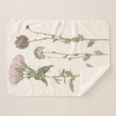 Geperste bloemen - Roze Sherpa Deken (Voorkant (horizontaal))