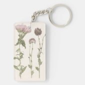 Geperste bloemen - Roze Sleutelhanger (achterkant)