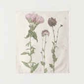 Geperste bloemen - Roze Wandkleed (Voorkant)