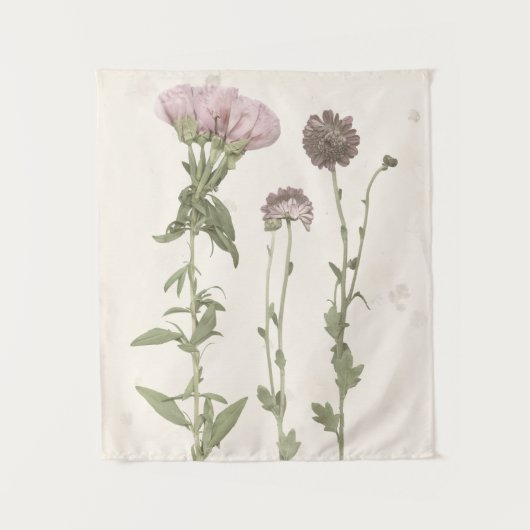 Geperste bloemen - Roze Wandkleed (Voorkant)