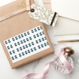 Geperste bloemen T-shirt, Boho Wildbloemen Rechthoekige Sticker