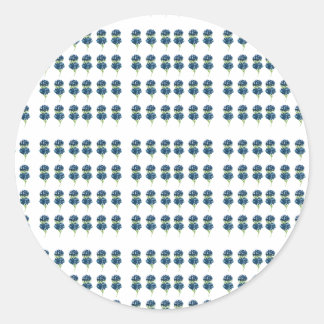 Geperste bloemen T-shirt, Boho Wildbloemen Ronde Sticker