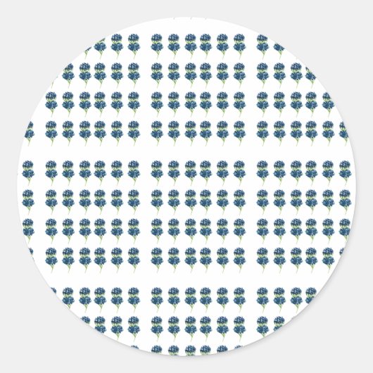 Geperste bloemen T-shirt, Boho Wildbloemen Ronde Sticker (Voorkant)