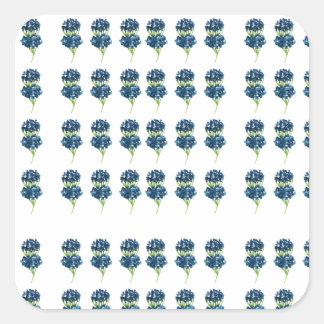 Geperste bloemen T-shirt, Boho Wildbloemen Vierkante Sticker