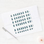 Geperste bloemen T-shirt, Boho Wildbloemen Vierkante Sticker (Envelop)