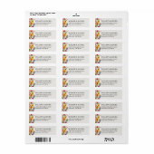 Geperste Bloemen Wilde Bloem Retouradres Labels (Full Sheet)