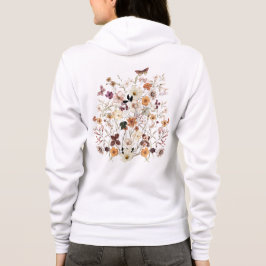 Geperste bloemen, Wilde bloemen, Aangepast, Katoen Hoodie