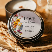 Geperste Bloemen Wildflower Boho Wedding Stickers