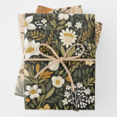  geperste bloemmoody inpakpapier vel (In situ)