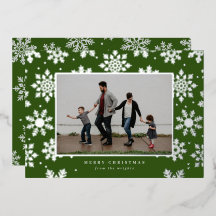 geperste fotokaart met besneeuwde folie