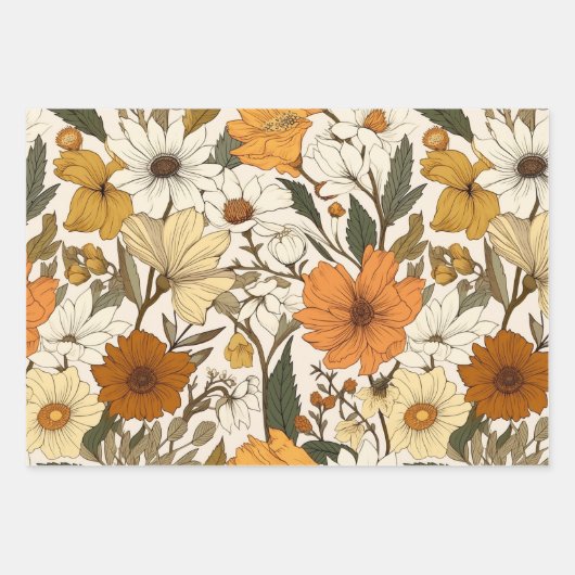 geperste Herfst Inpakpapier Vel (Voorkant 3)