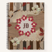 geperste Magenta Primrose Scrapbook Notitieboek (Voorkant)
