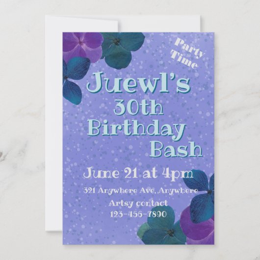 Geperste viooltjes kaart (Voorkant)