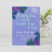 Geperste viooltjes kaart (Staand voorkant)