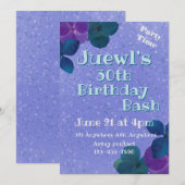 Geperste viooltjes kaart (Voorkant / Achterkant)