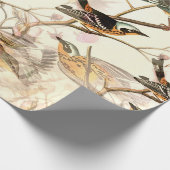 Geperste vogels cadeaupapier (Hoek)