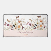 Geperste Wildbloemen Botanische Bloemen Desk Mat (Voorkant)