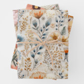  geperste wilde bloem inpakpapier vel (In situ)