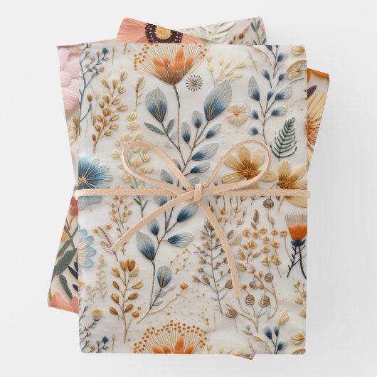 geperste wilde bloem inpakpapier vel (In situ)