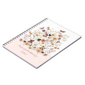 Geperste wilde bloemen Aangepaste naam botanische  Notitieboek (Linkerzijde)