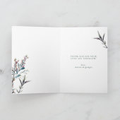 Geperste wilde bloemen gevouwen Moederdag Kaart (Binnen)