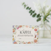 Geperste Wildflower Baby shower Luier Raffle Informatiekaartje (Staand voorkant)