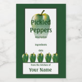 Gepikkelde Dell Peppers Groene 2x3 Voedselcontainer Etiket (Enkel label)