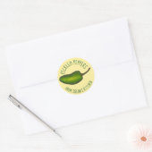 Gepikkelde pantoffels Groen warm Jalapeno Persoonl Ronde Sticker (Envelop)