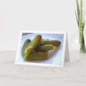 Gepikte komkommers, augurken kaart (Voorkant)