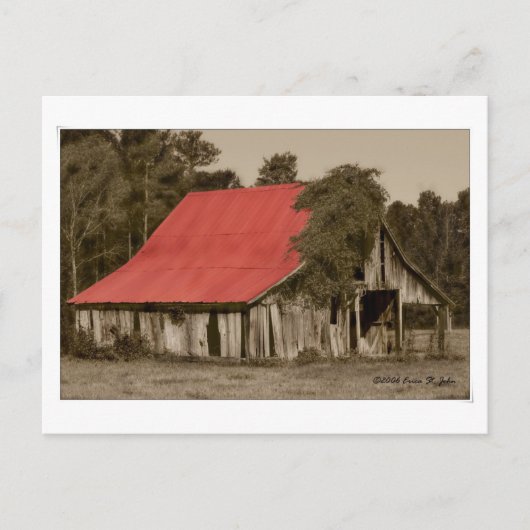 Gepilapideerd Roofed Barn-Briefkaart Briefkaart (Voorkant)