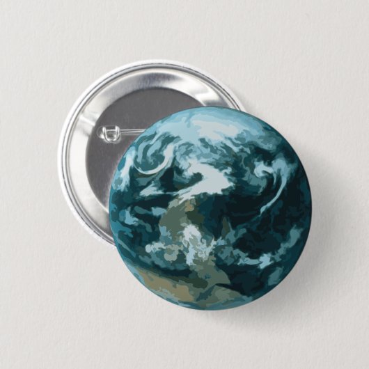 Gepilde aarde ronde button 5,7 cm (Voorkant /achterkant)