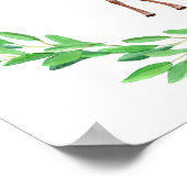 Gepilde Baby Deer Fawn Wreater of Leaves Poster (Hoek)