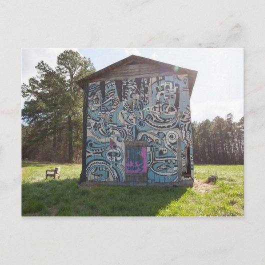 Gepilde Barn Cameron NC Briefkaart (Voorkant)