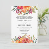 Gepilde bloem Moderne ELEGANT Formele Kaart (Staand voorkant)