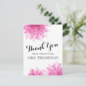 Gepilde bloemen | Vrijgezellenfeest Hartelijk dank Bedankkaart (Staand voorkant)