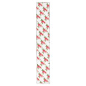 Gepilde Bourgogne Rozen Lange Table Runner Lange Tafelloper (Voorkant)