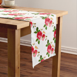 Gepilde Bourgogne Rozen Lange Table Runner Tafelloper