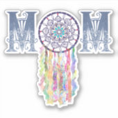 Gepilde Denim en Dream Catcher MOM | Prachtig Sticker (Voorkant)