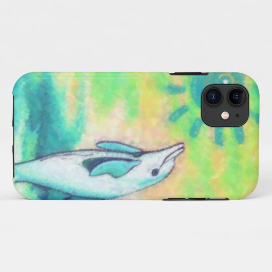 Gepilde dolfijn Case-Mate iPhone case (Achterkant (horizontaal))