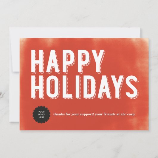 Gepilde Feestdagen Rood vlak Kaart (Voorkant)