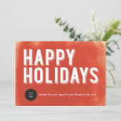 Gepilde Feestdagen Rood vlak Kaart (Staand voorkant)