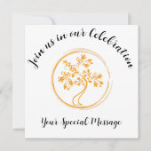 Gepilde Golden Tree of Life End-of-treatment Party Kaart (Voorkant)