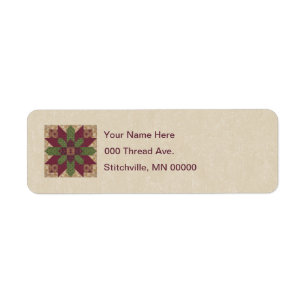 Gepilde Green Burgundy Star Etiket