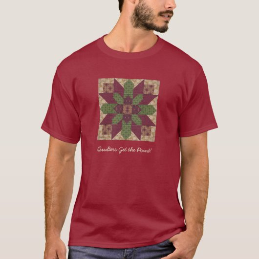 Gepilde Green Burgundy Star T-shirt (Voorkant)