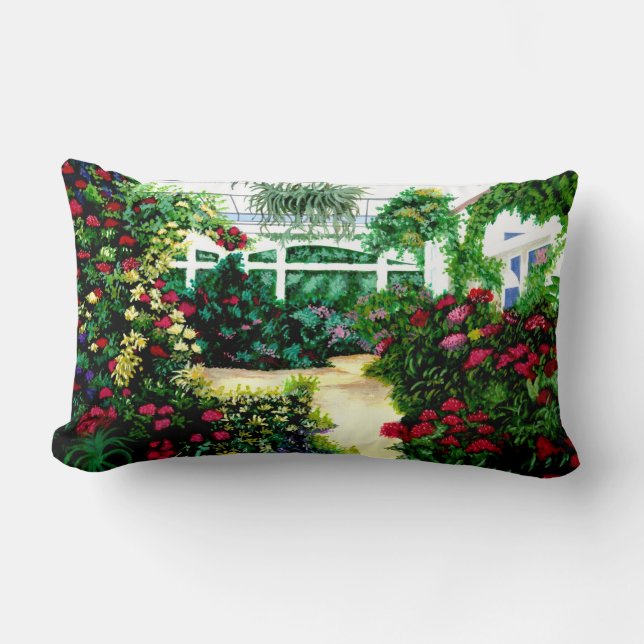 Gepilde Greenhouse Lumbar Pillow Kussen (Voorkant)