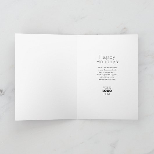 Gepilde JOY Gold Pink Folded Business Feestdagen Kaart (Binnen)