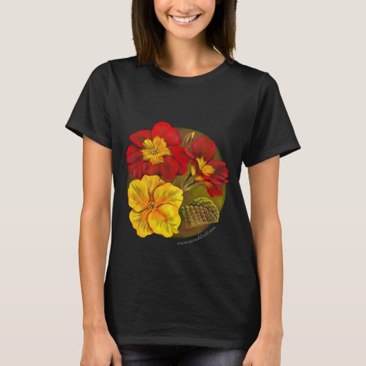 Gepilde lente-primula fijn T-shirt (Voorkant)