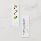 Gepilde plantaardige trio-mini-Visitekaartjes Mini Visitekaartje (Voorkant / Achterkant)