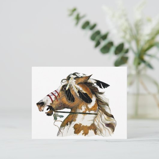 Gepilde Pony Briefkaart (Staand voorkant)